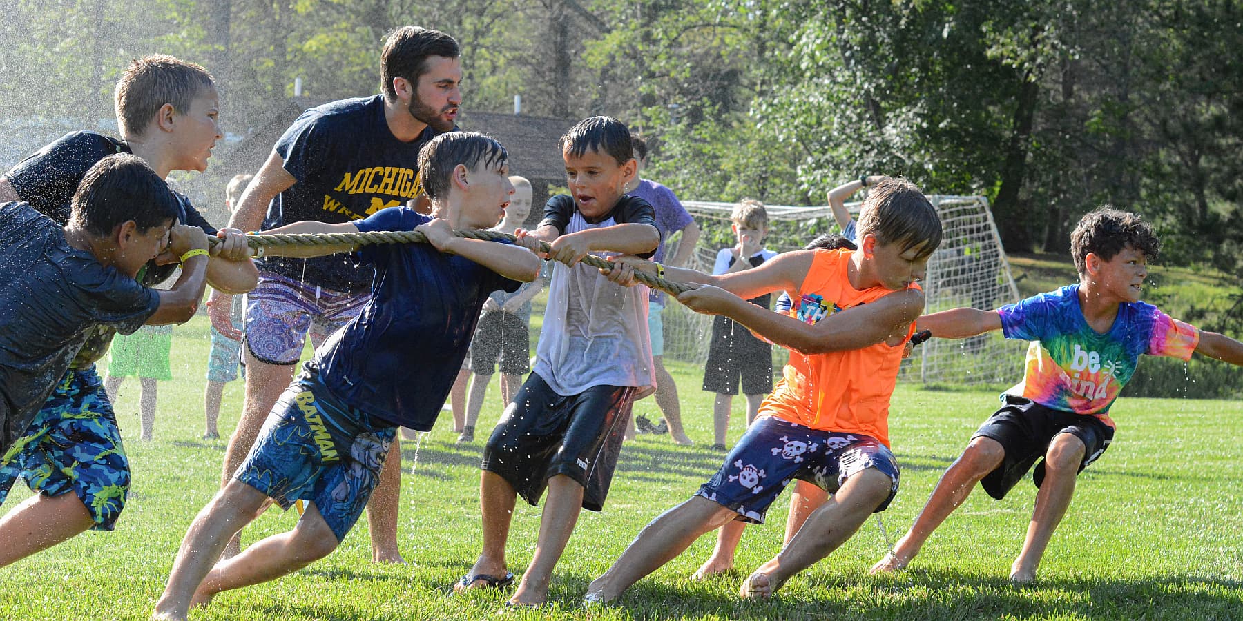 Explorer Campers playing Tug of War